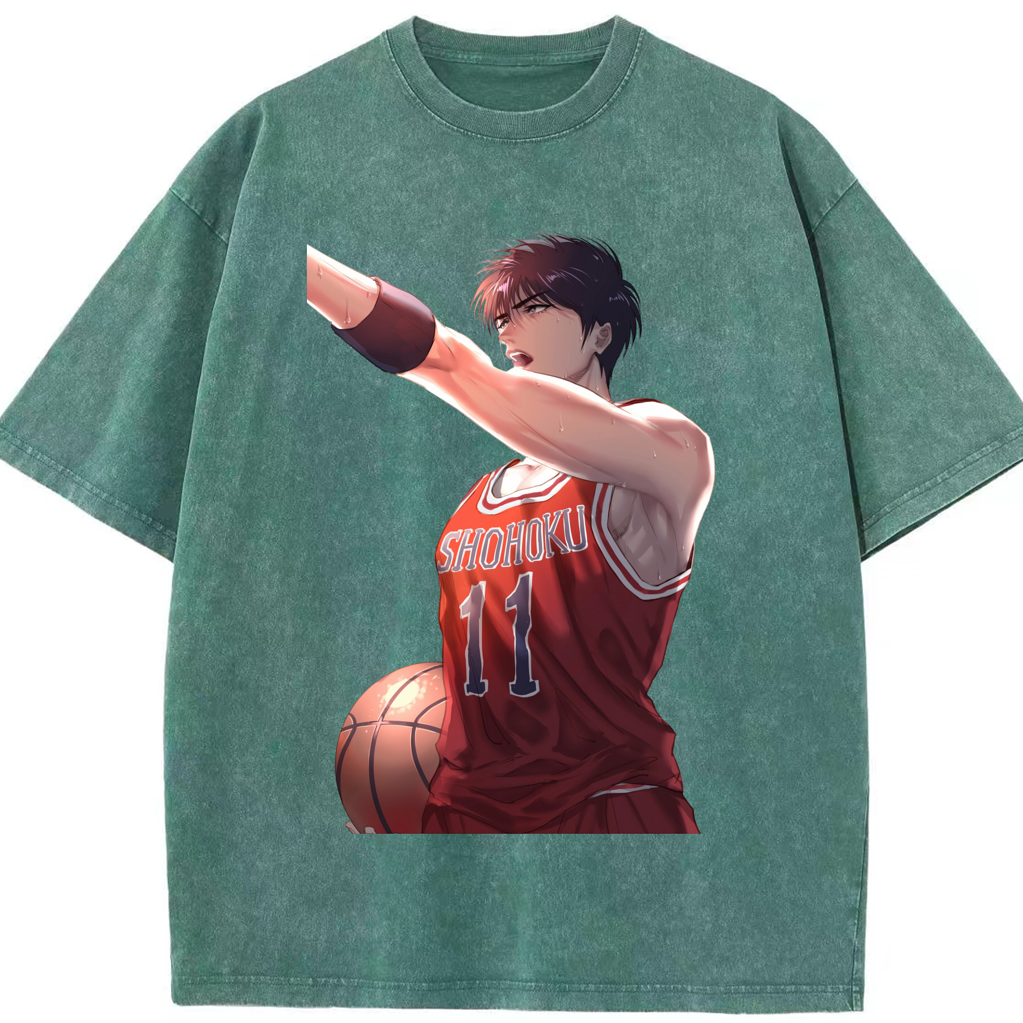 （画像用） SLAM DUNK／スラムダンク 綿100% ヴィンテージ風 半袖Tシャツ（フロントプリント）